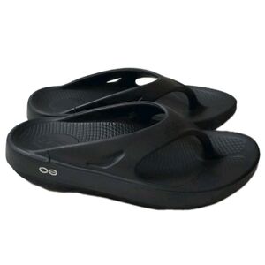 OOFOS OOriginal Thong Sandals Women's W7 EU 38 Black Recovery Flip Flops